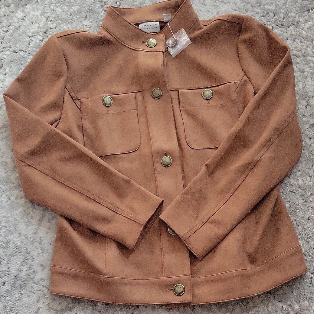 Susan Graver Tan Utility Jacket